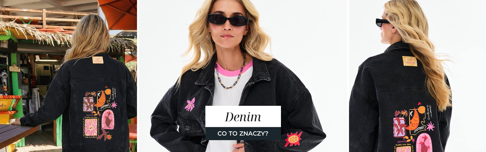Kobieta w klasycznej kurtce jeansowej z denimu, stylizacja na przełom lata i jesieni.