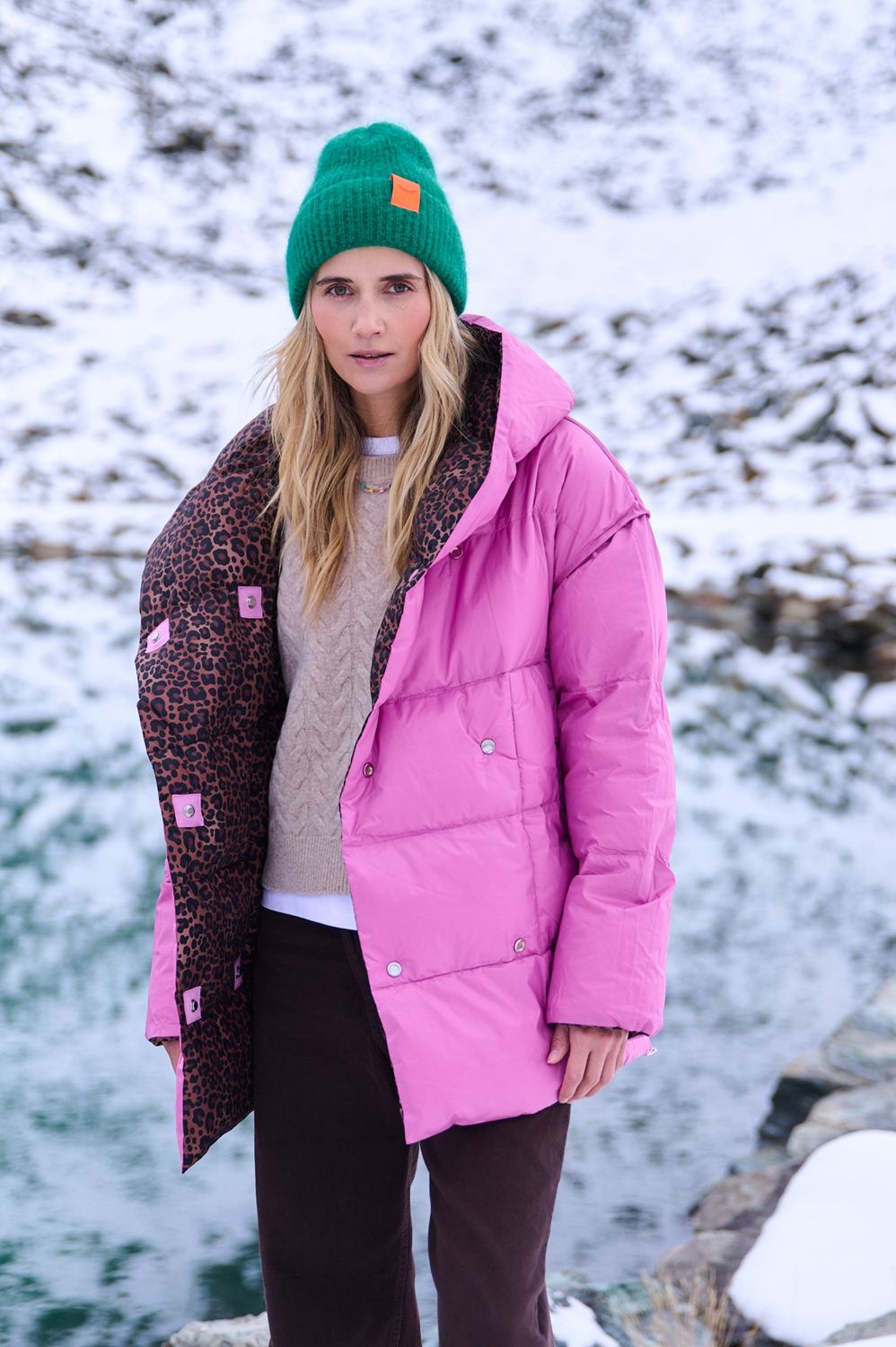 Dwustronna kurtka zimowa Alaska Pink Panther