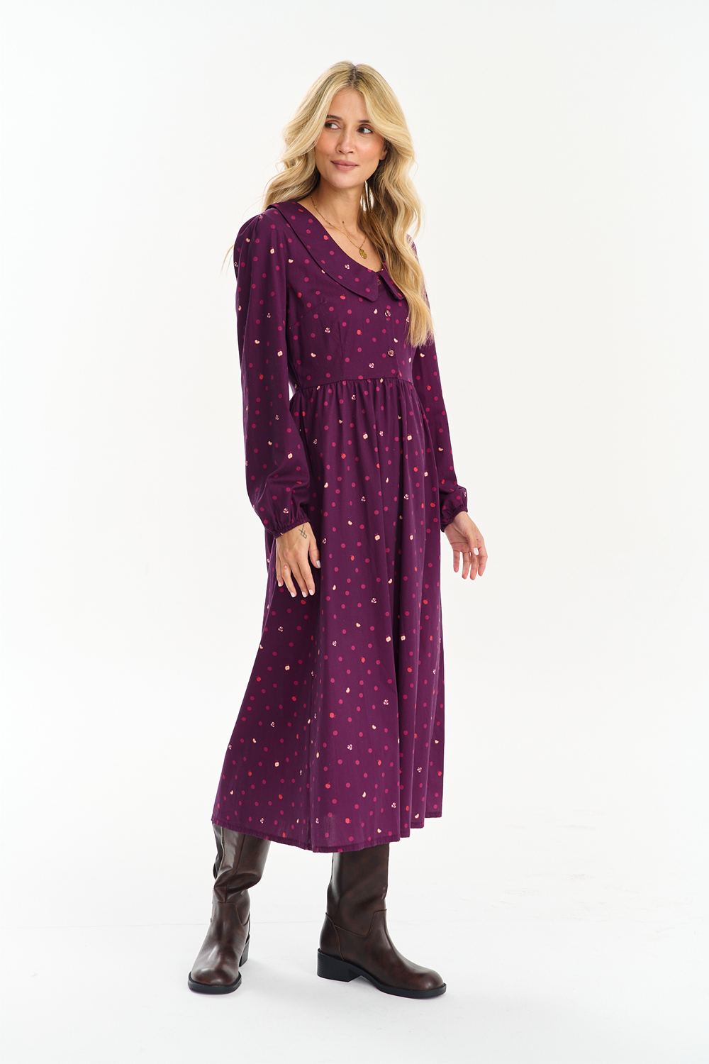 Sukienka midi Plum Funghetti