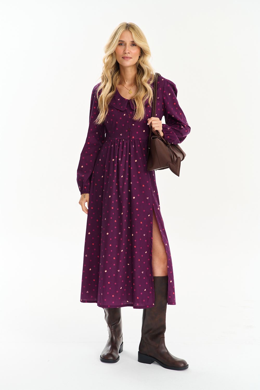 Sukienka midi Plum Funghetti