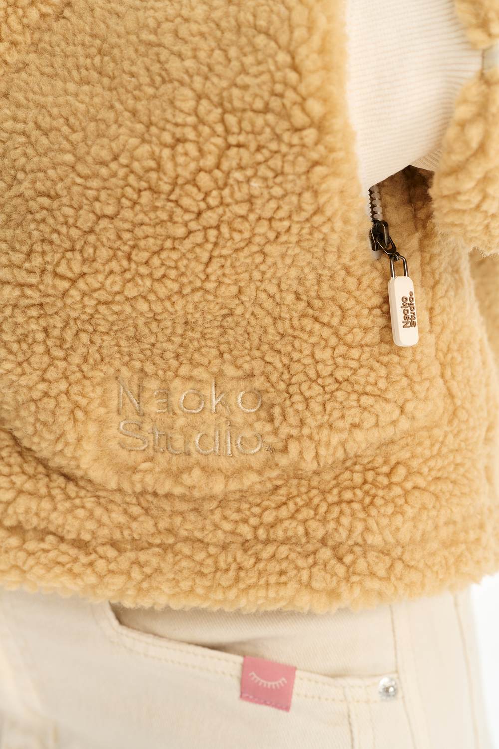 Kurtka z wełną Teddy Fuzzy Dune