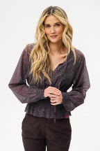 Bluzka z tencelu Plum Freckles