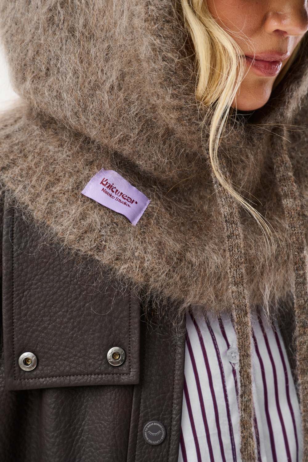 Czapka Balaclava Fluffy Mocha