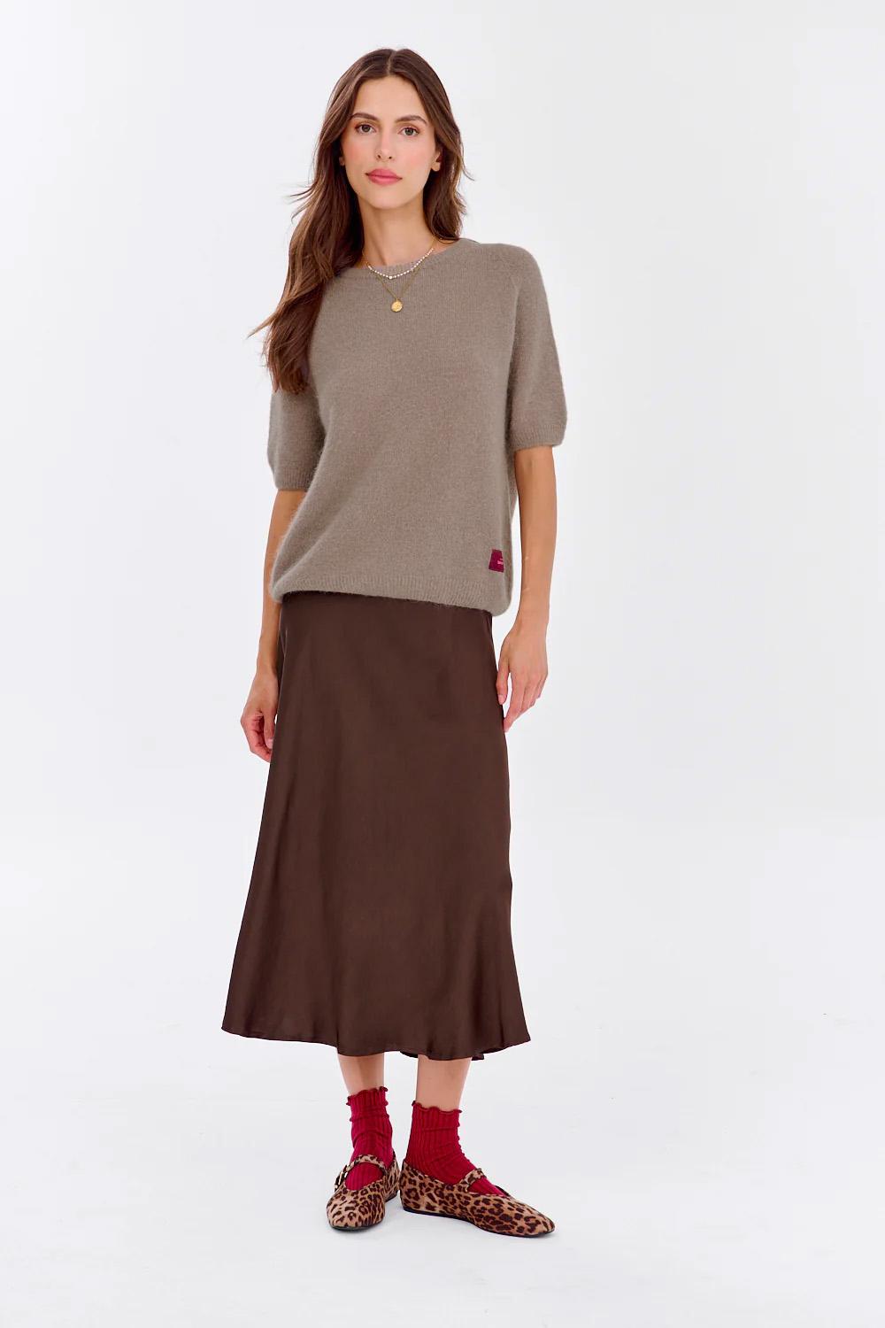 Sweter z krótkim rękawem Soft Cappuccino