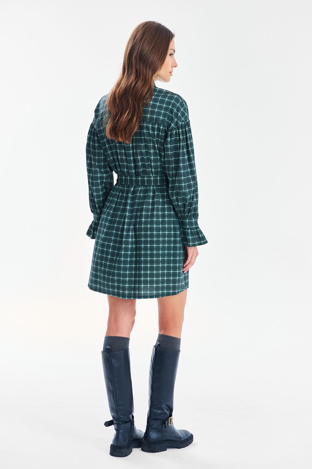 Sukienka koszulowa mini Tartan Rebel