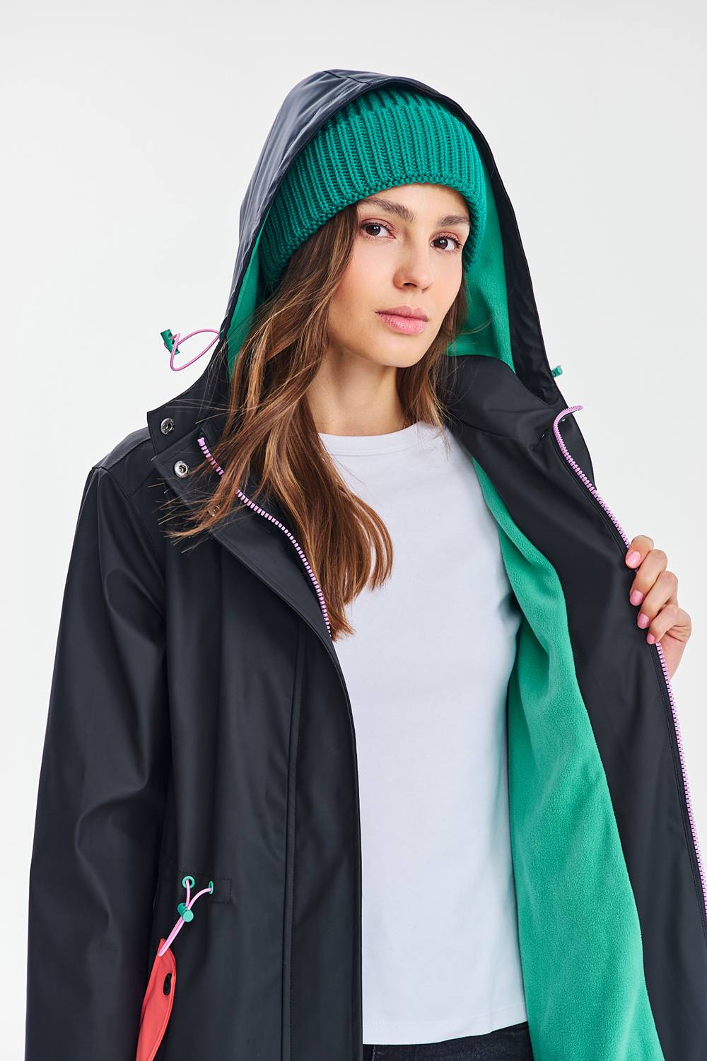 Długa kurtka przeciwdeszczowa z ociepleniem Stormfront