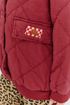 Bomberka pikowana oversize Smoky Blush