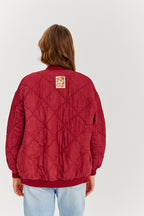 Bomberka pikowana oversize Smoky Blush
