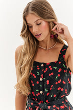 Kombinezon lniany mini Cheeky Cherry