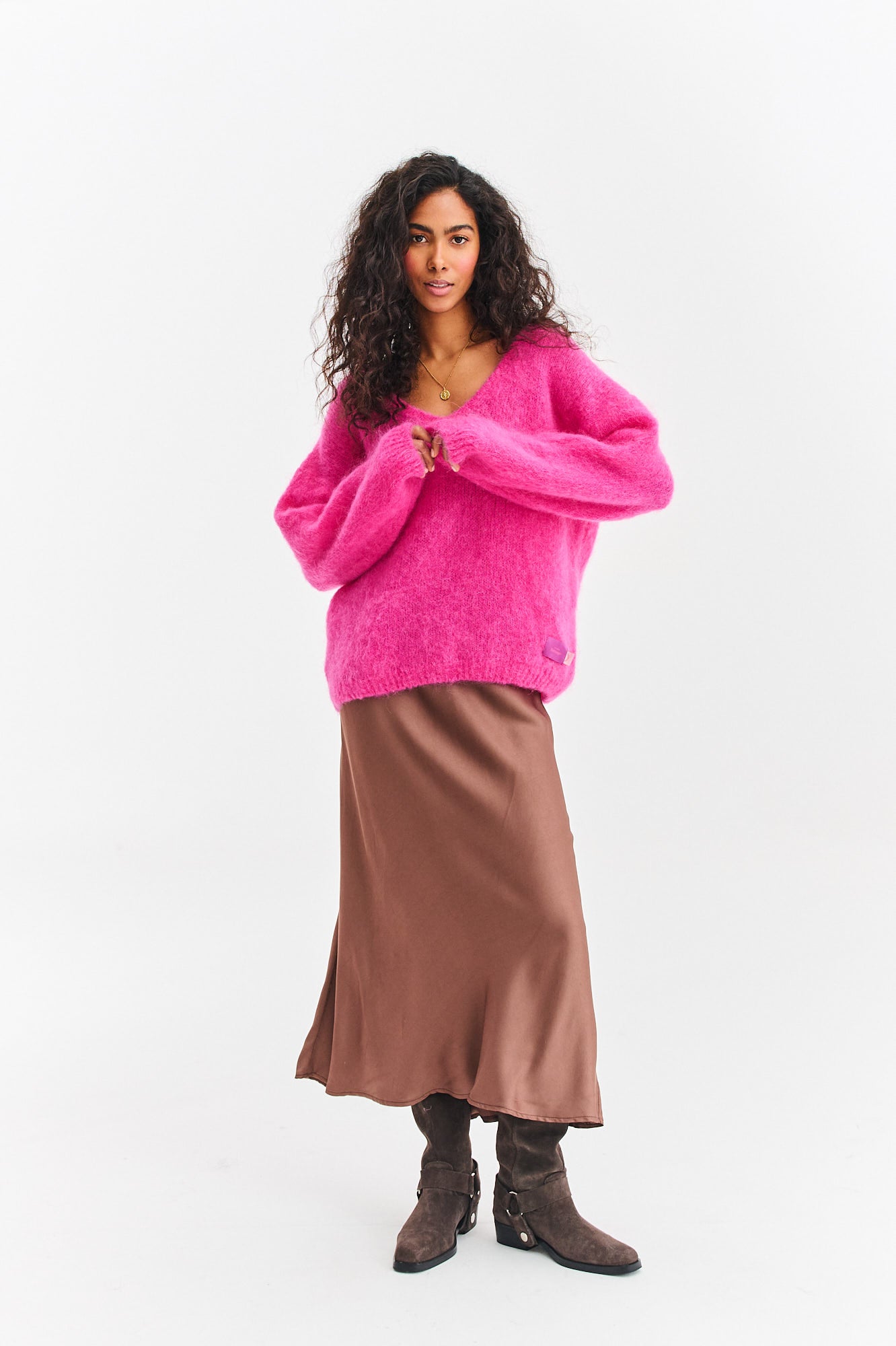 Sweter moherowy Pink Thunder