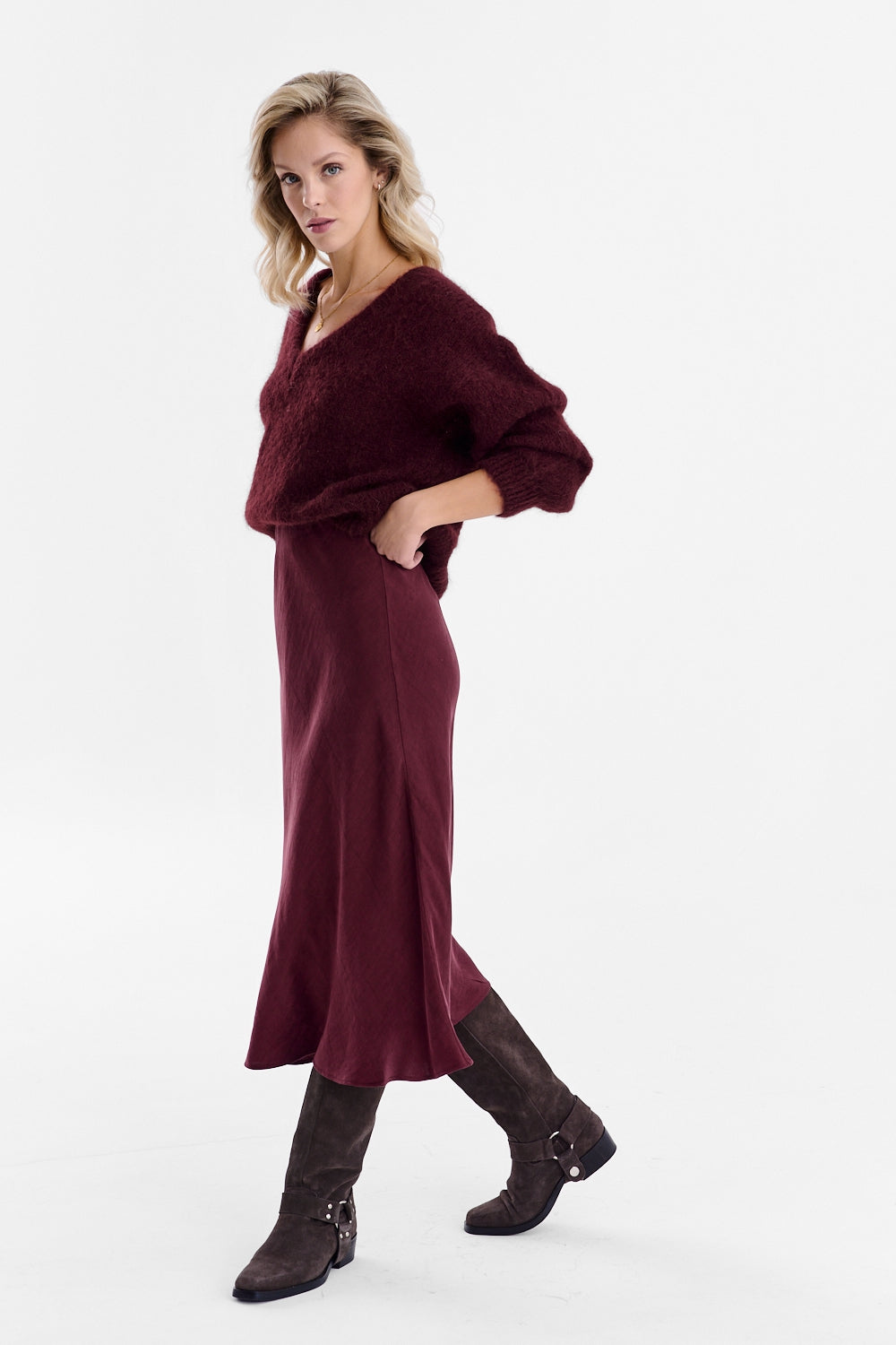 Spódnica midi Mulberry Delight