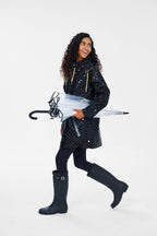 Długa kurtka przeciwdeszczowa Stormy Dots