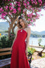 Lniana sukienka midi Cherry Trouble
