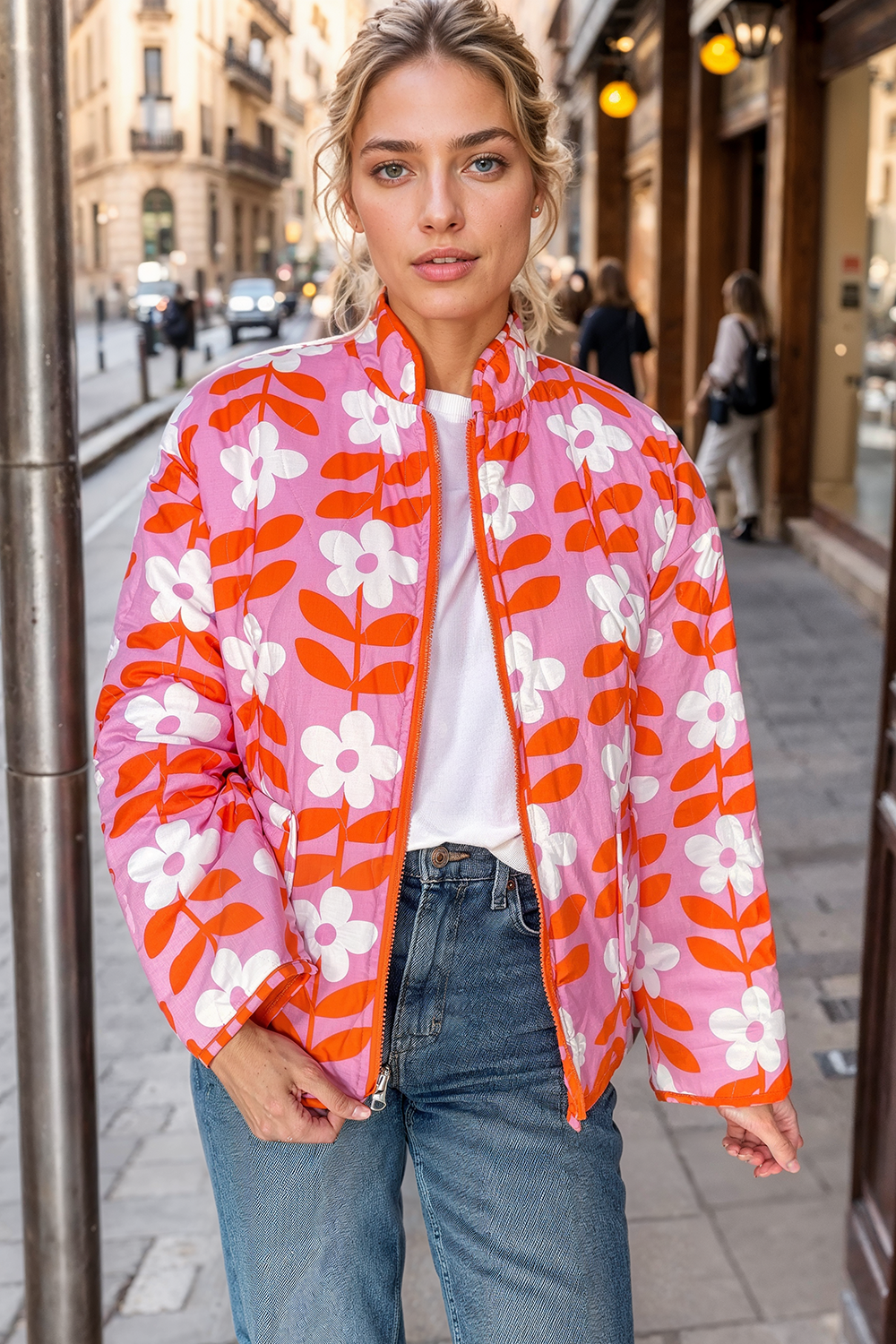 Kurtka dwustronna Peachy Bloom