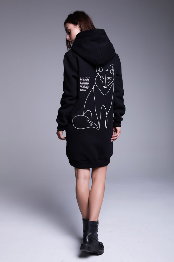 dluga bluza z nadrukiem na plecach wild fox (3)
